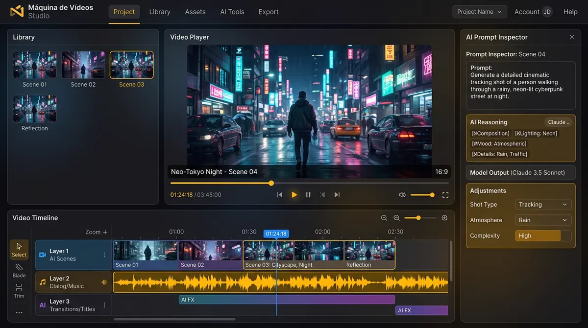 Fluxo da ideia ao vídeo final